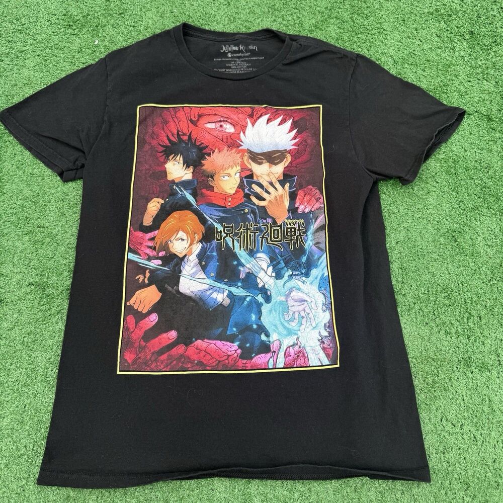 Jujutsu Kaisen Anime T Shirt Crunchyroll Black Graphic Tee Size Small Manga